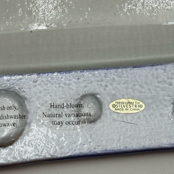 Silvestri Celebrate Platter Serving Dish by Lori Seibert Fused Glass - Picture 10 of 16